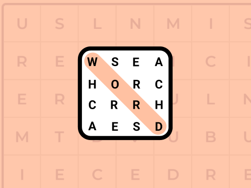 Finde alle versteckten Wörter im Gitter: Suche horizontal, vertikal und diagonal.